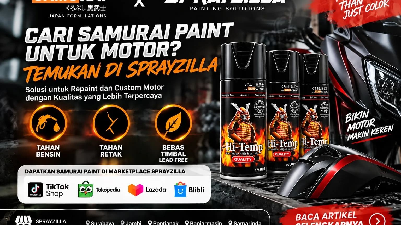 Menelusuri Jejak Cat Motor yang Tangguh: Kisah Samurai Paint di Jaringan Sprayzilla